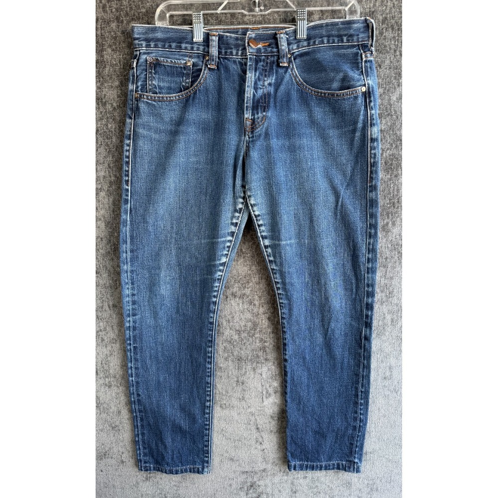 Womens Sz 28 R Gap 1969 Blue Denim Jeans Pants Straight Fit